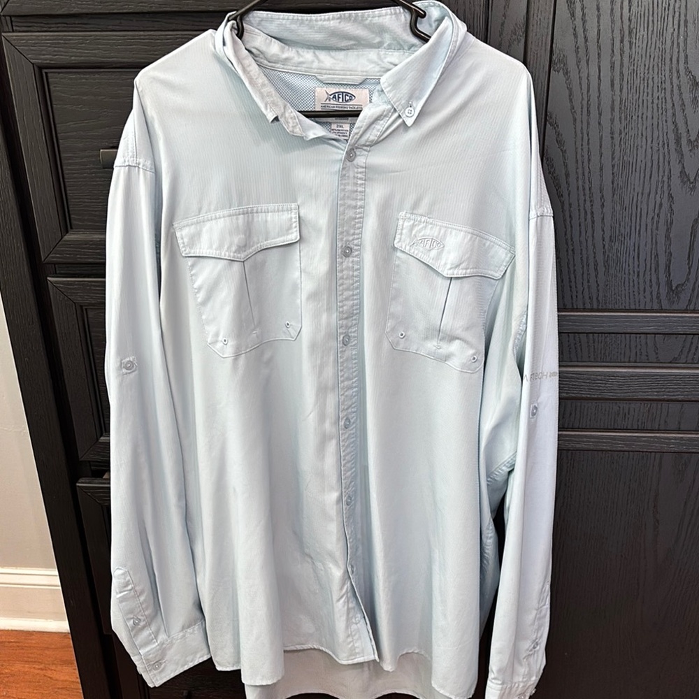 AFTCO Light Blue Fishing Shirt